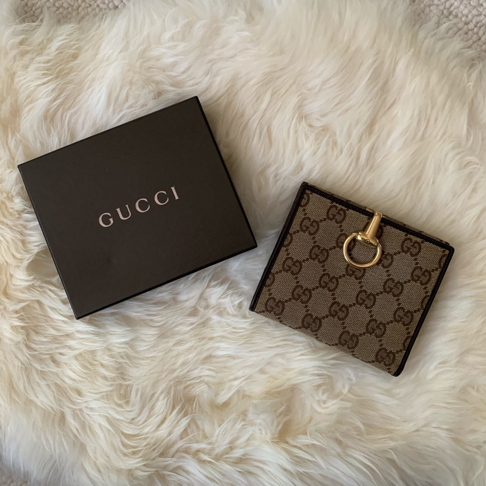 Gucci GG Monogram Horsebit Compact Wallet